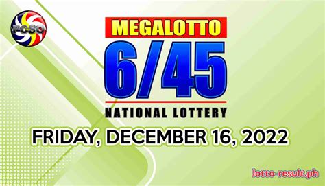 lotto result december 16 2022|PCSO Lotto Result December 16, 2022 .